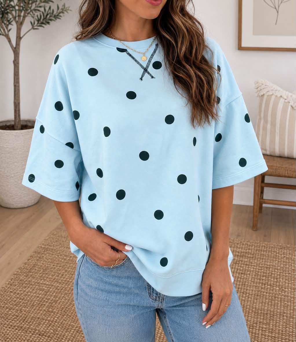 Polka Dot Seam Top