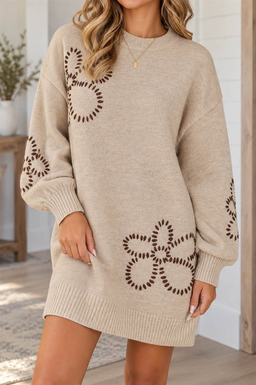 Floral Sweater Dress