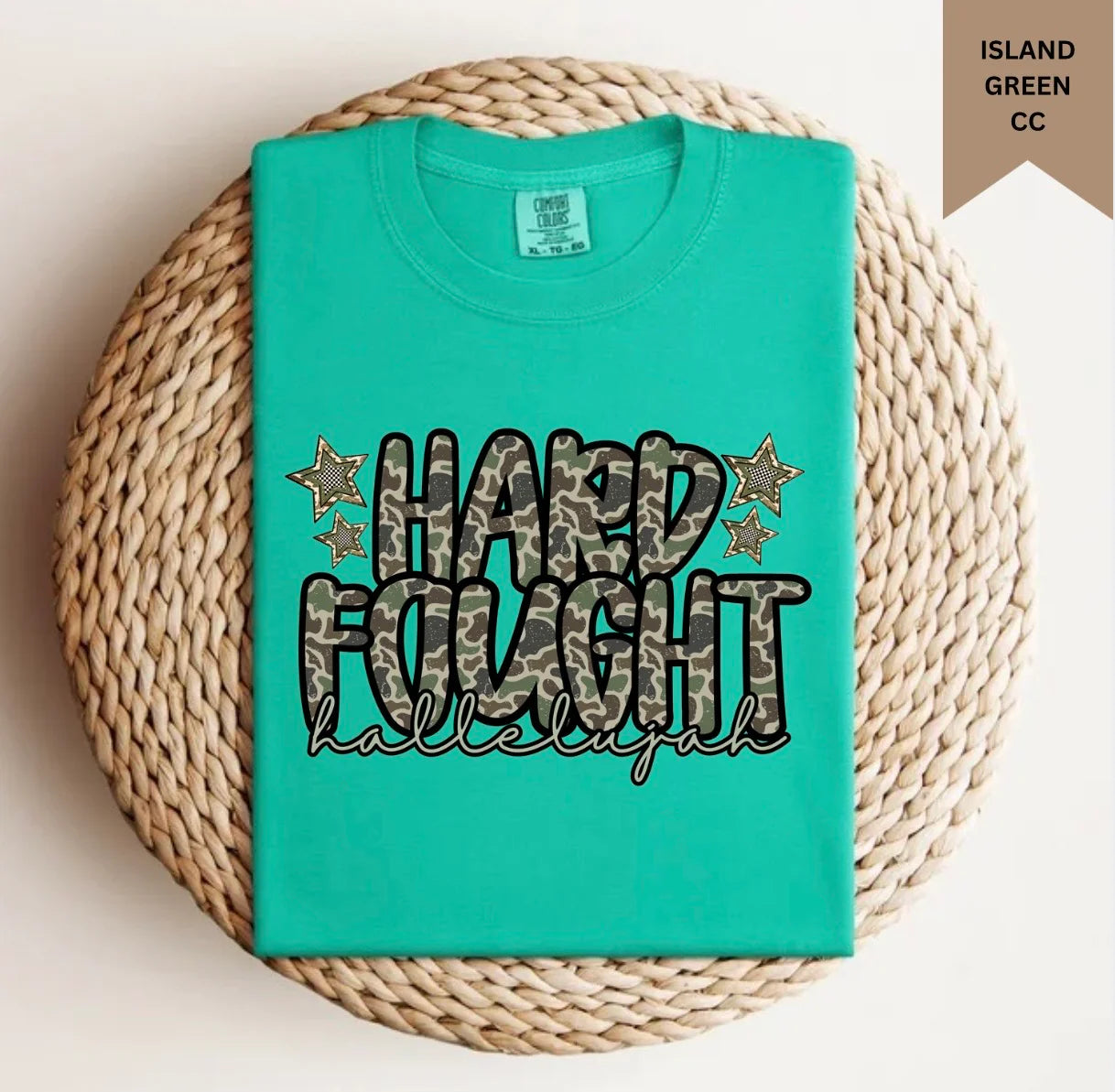 Camo Hard Fought Hallelujah Tee