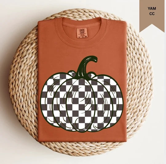Checkered Pumpkin Tee