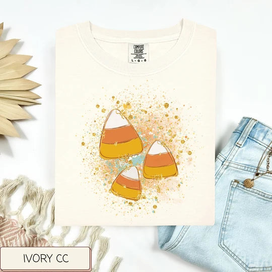 Splatter Candy Corn Tee