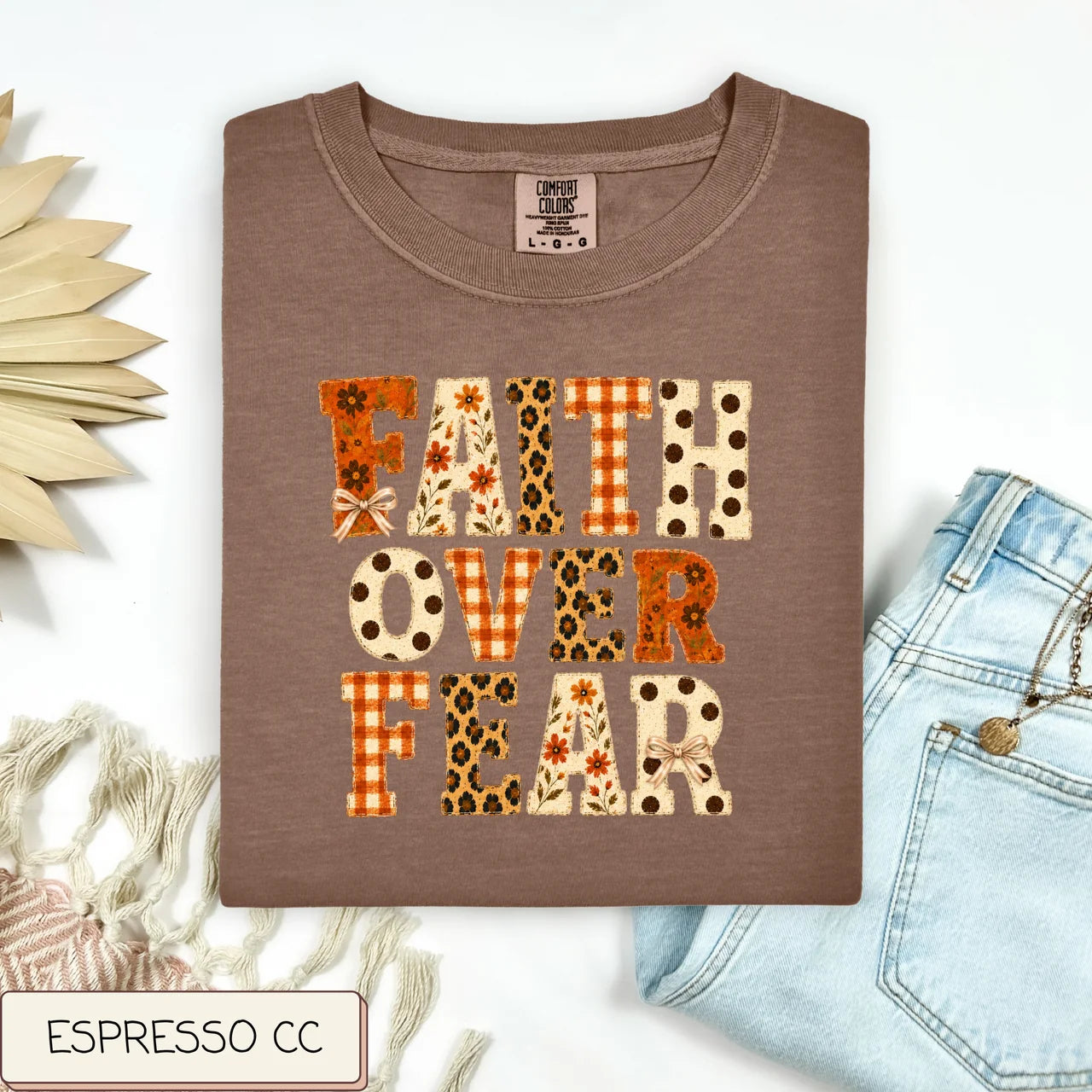 Multiprint Faith Over Fear Tee