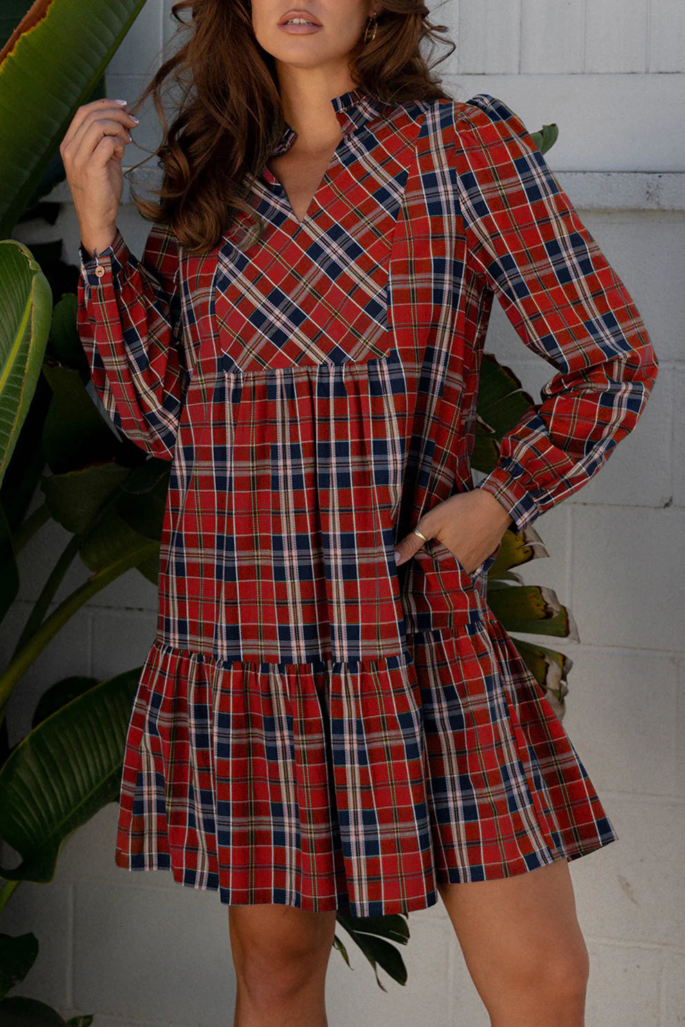 Plaid Frilly Dress