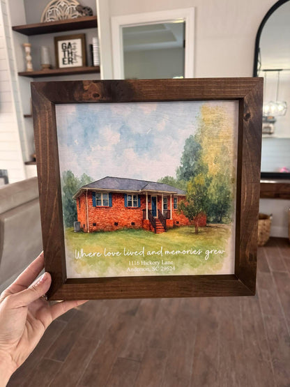 Watercolor Wood UV Printed Signs