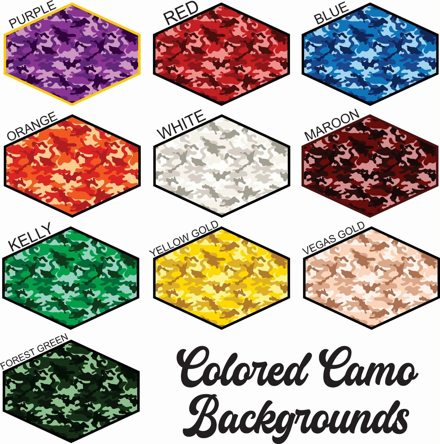 Custom Colored Camo Sports Tees