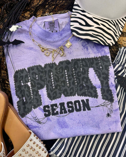 Spooky Season Leopard Colorblast Tee