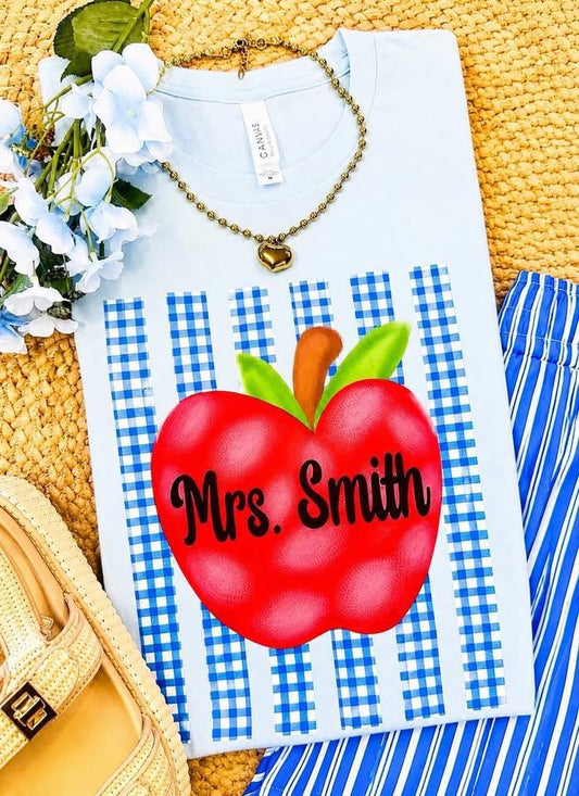 Custom Gingham Apple Tee