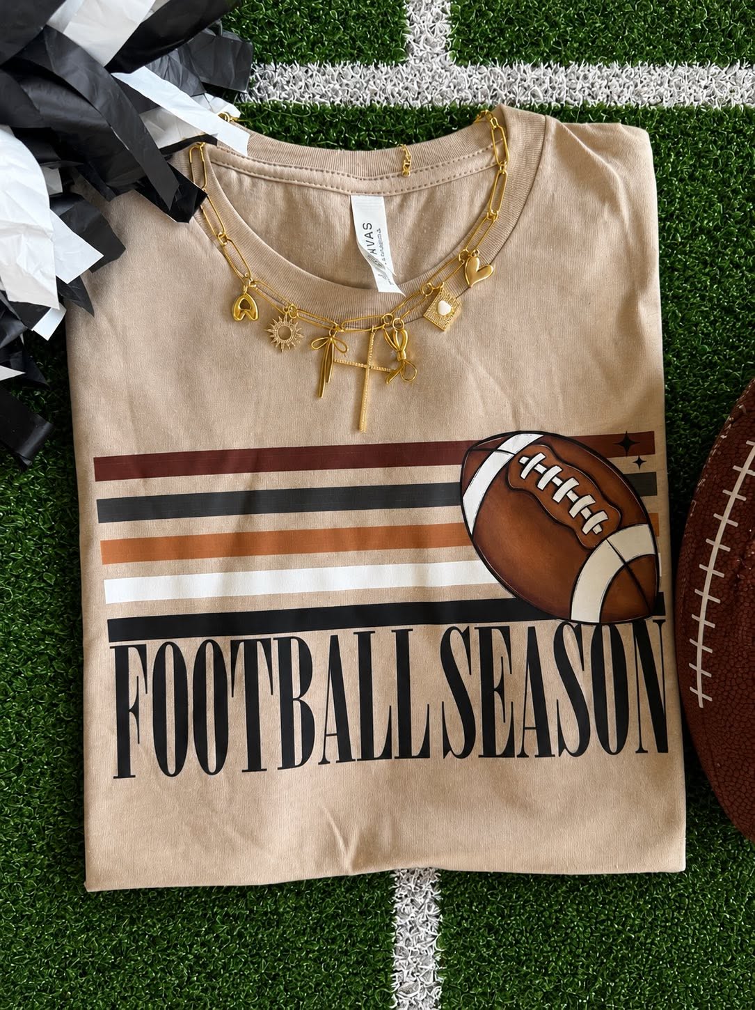 Football Season Stripes Tee