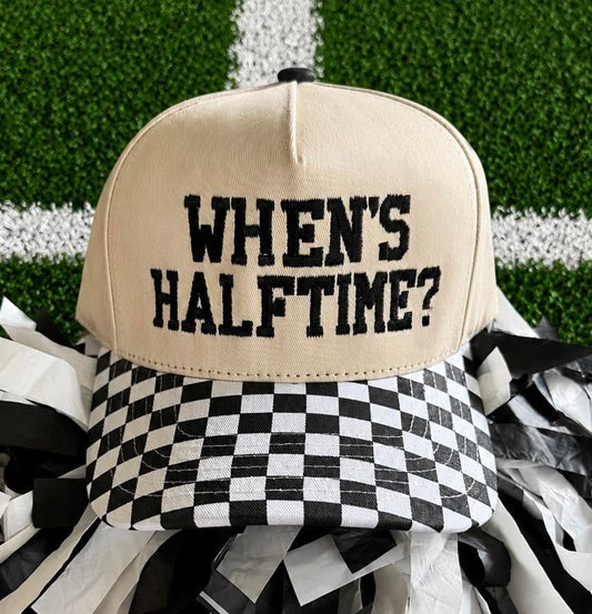 When's Halftime Checkered Trucker Hat