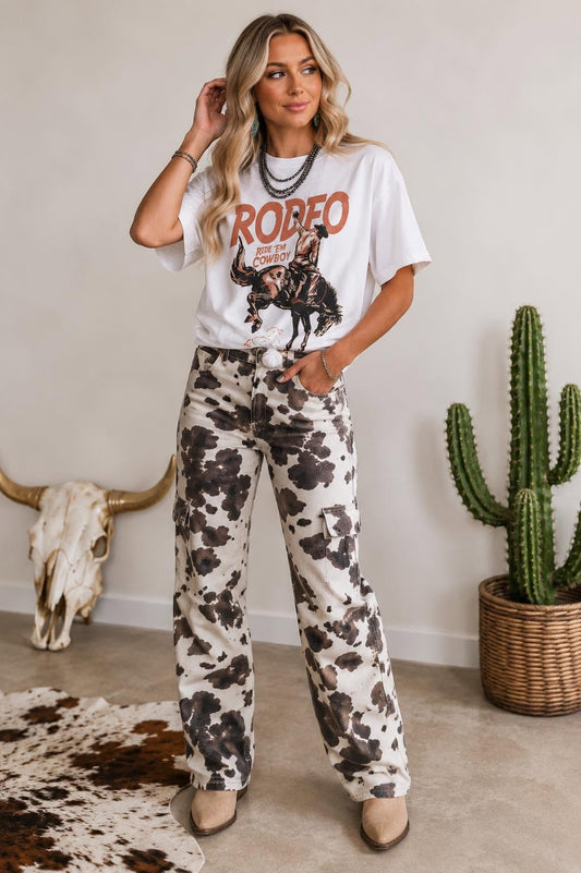 Brown Cow Spot Jeans Outfit