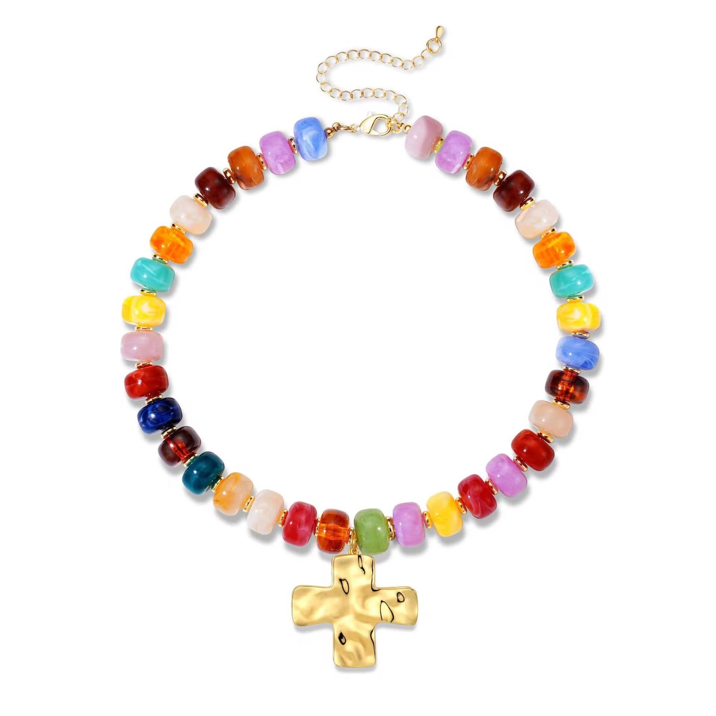 Cross Bead Necklace