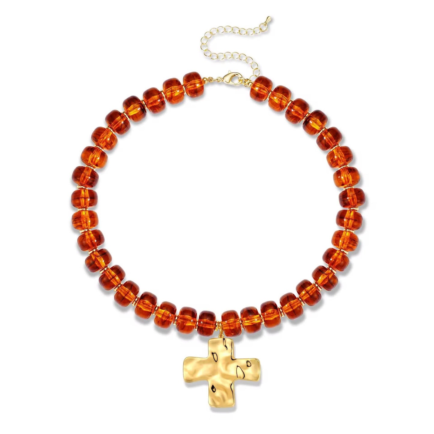 Cross Bead Necklace