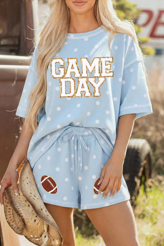 Blue Polka Dot GAME DAY