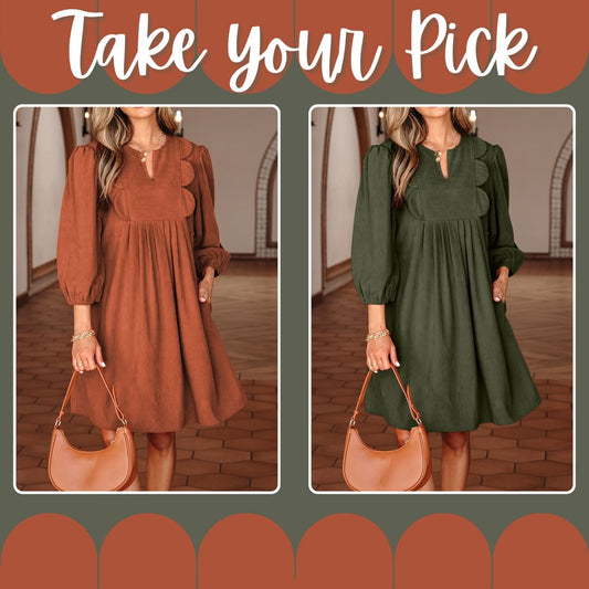 Corduroy Mini Dress