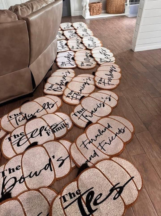 Custom Pumpkin Door Mats
