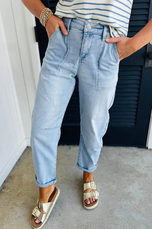 High Rise Barrel Jeans
