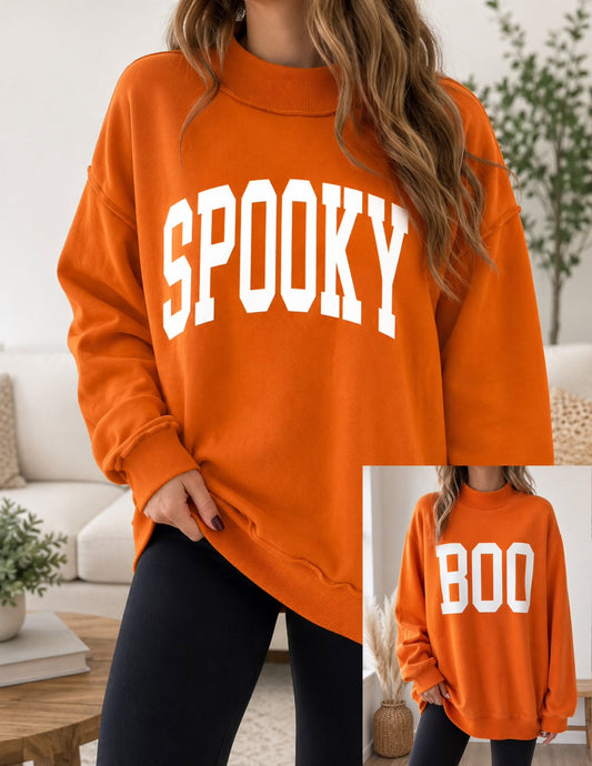 SPOOKY / BOO Reversible Sweatshirt