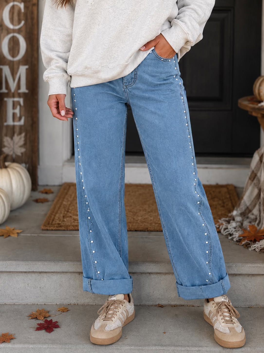 Rivet Ankle Jeans
