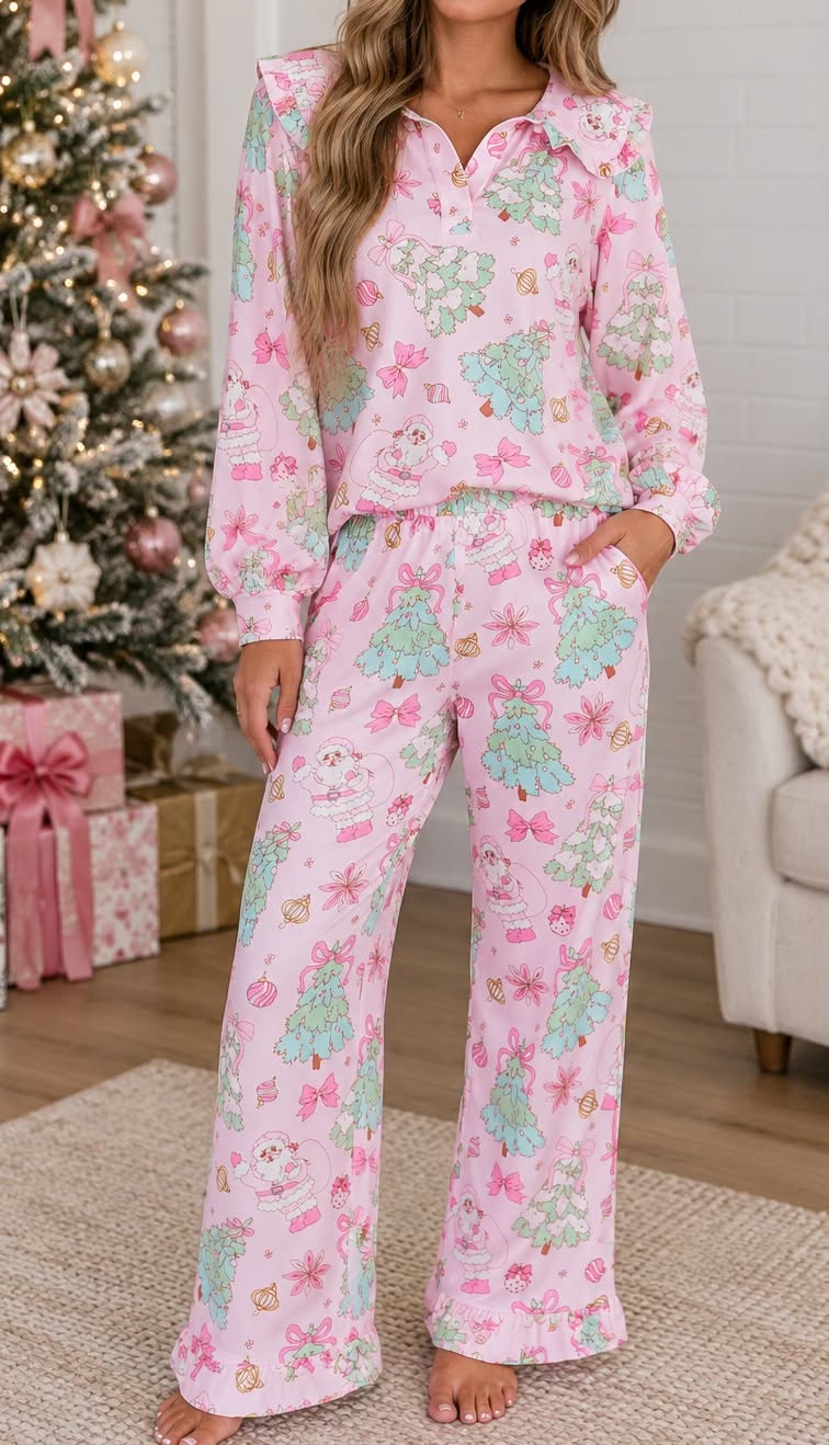 Pink Christmas Lounge Set