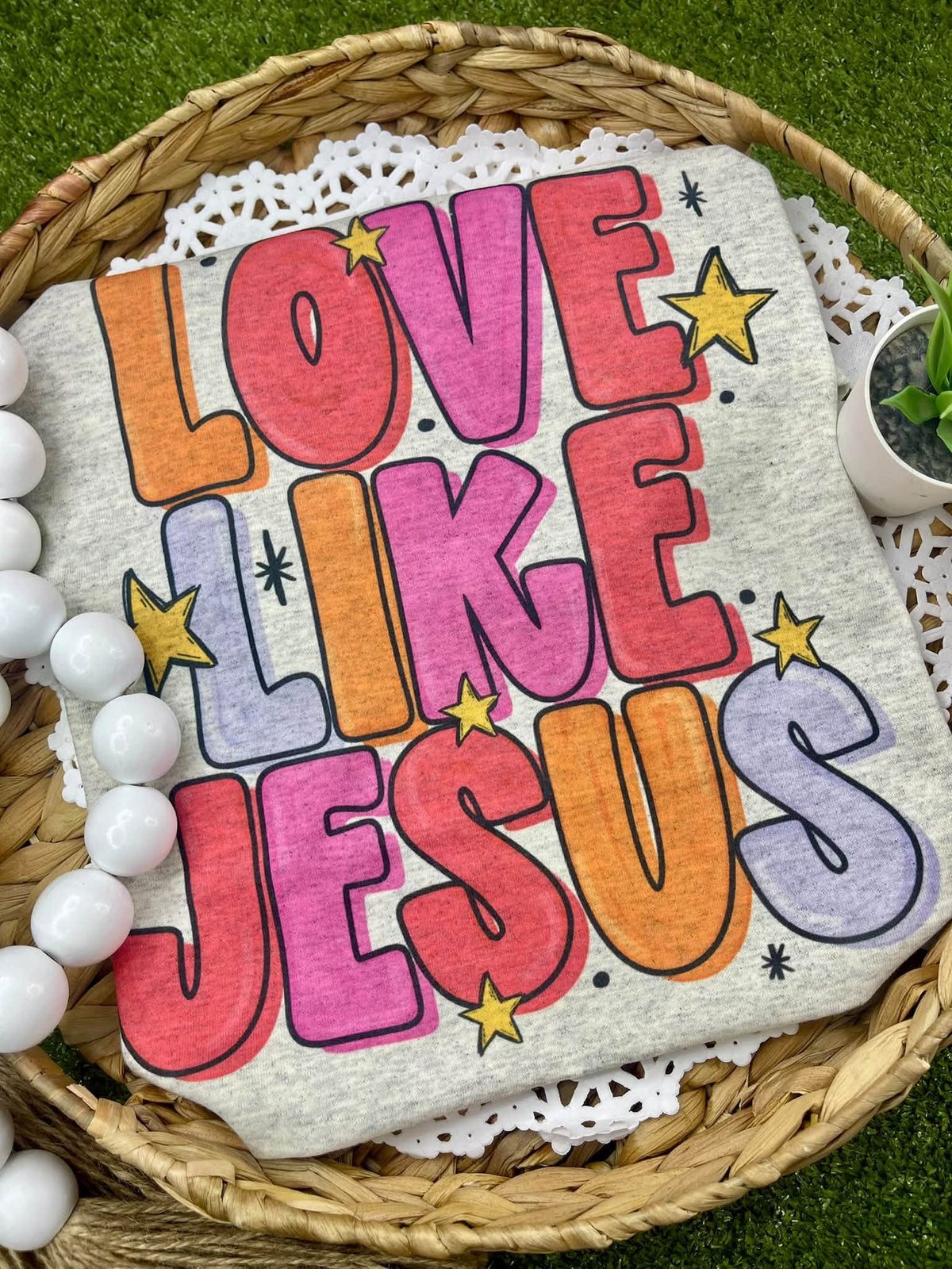 Bubble Letter Love Like Jesus