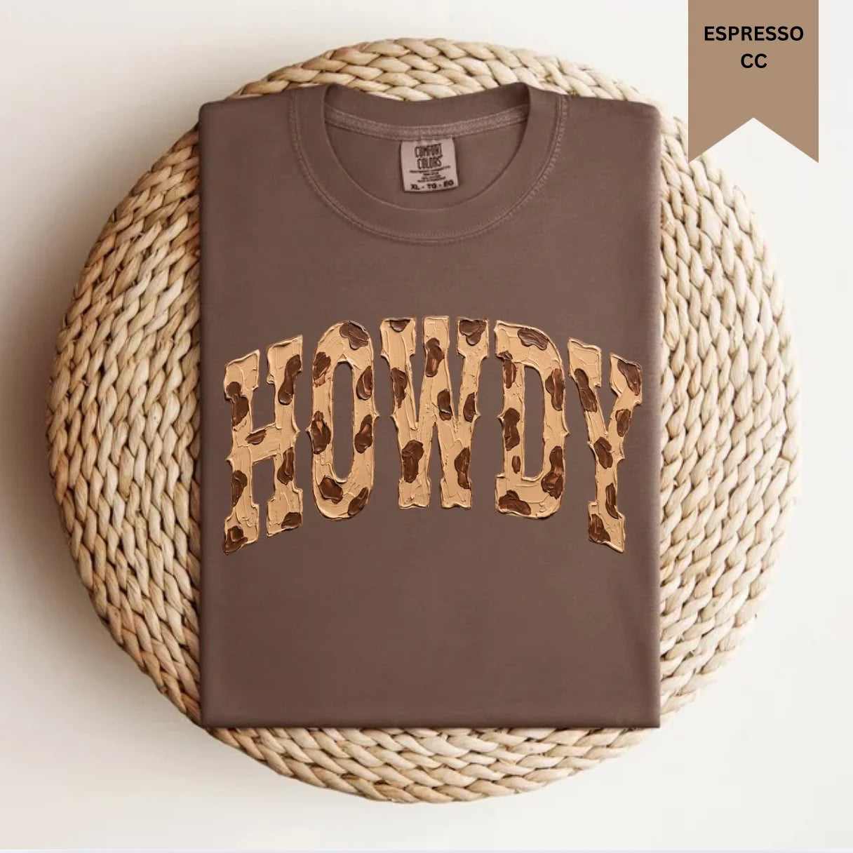 Cow print Howdy Tee