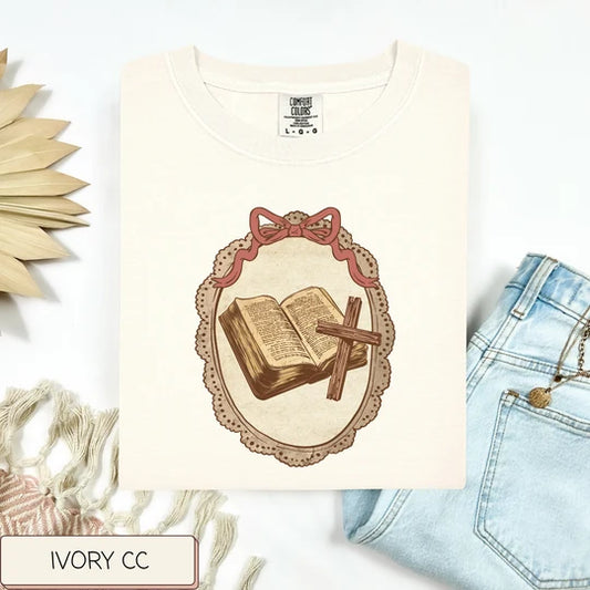 Vintage Bible And Cross Tee