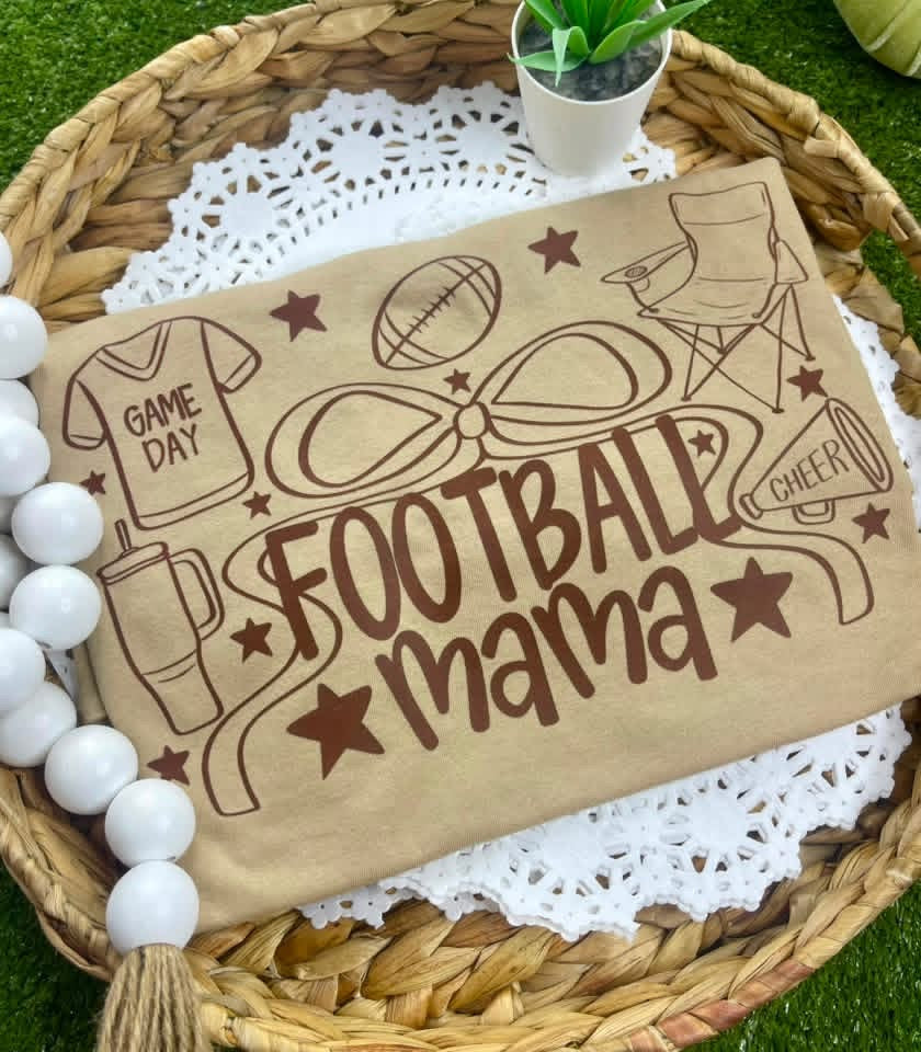 Brown Coquette Football Mama
