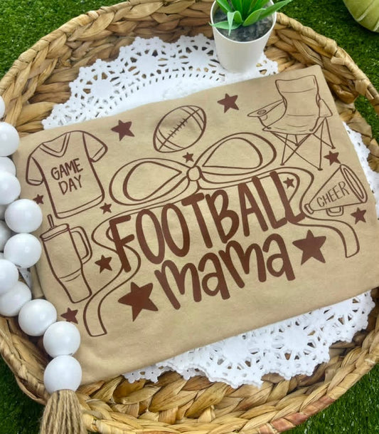 Brown Coquette Football Mama