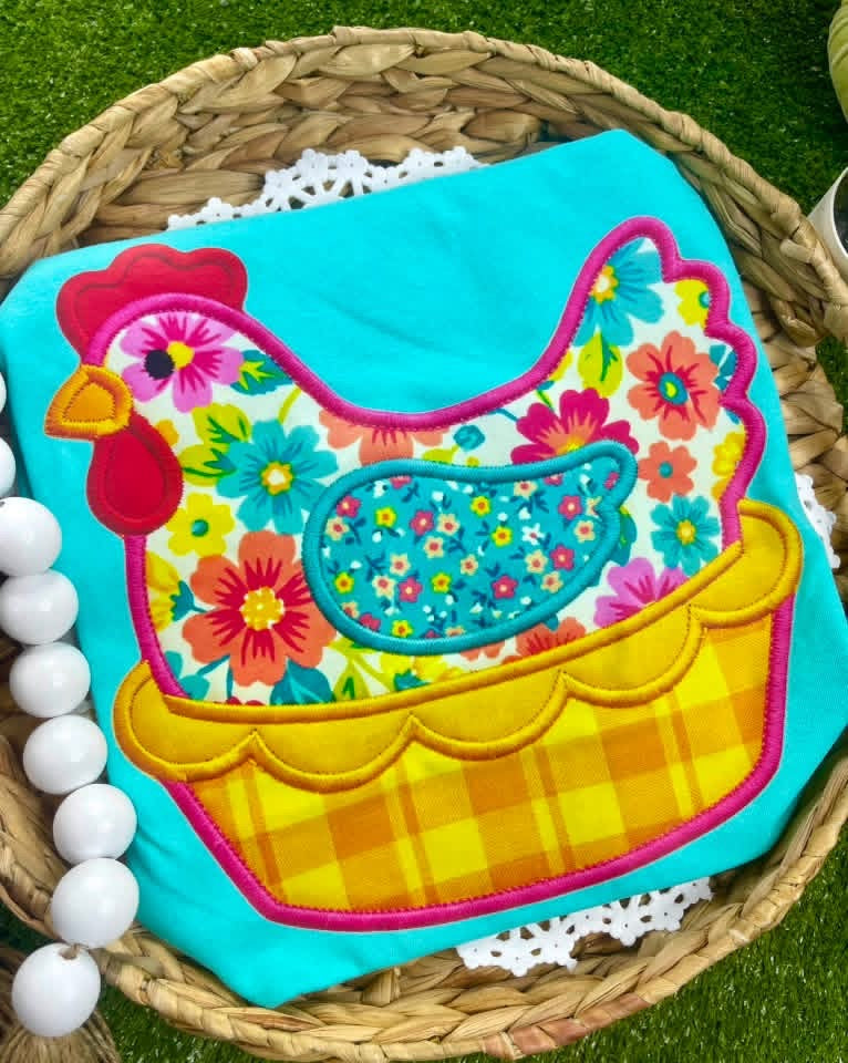 Bright Patchwork Hen