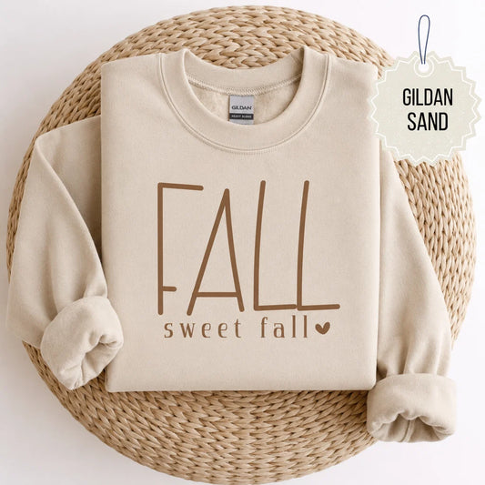 Neutral Basic Handwrite Fall Sweet Fall Sweatshirt